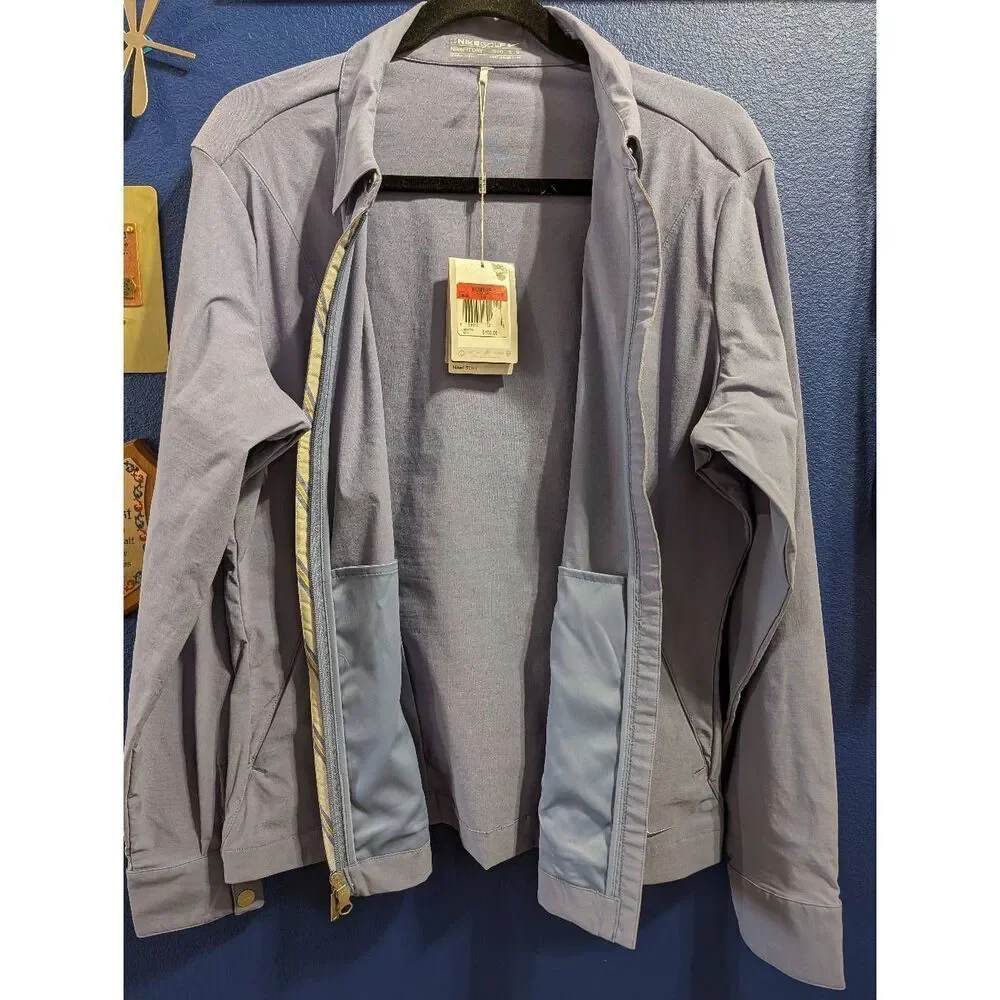 Nike Golf Fit-Dry Jacket Women’s Large Purple Pastel Full Zip Vintage BNWT